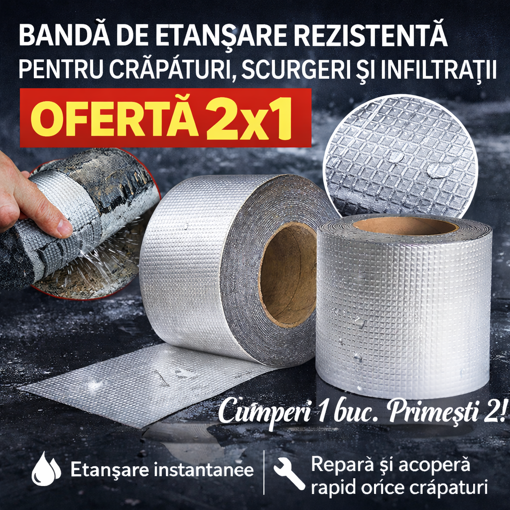 Bandă pentru crapaturi, scurgeri si infiltratii (1+1 GRATIS)