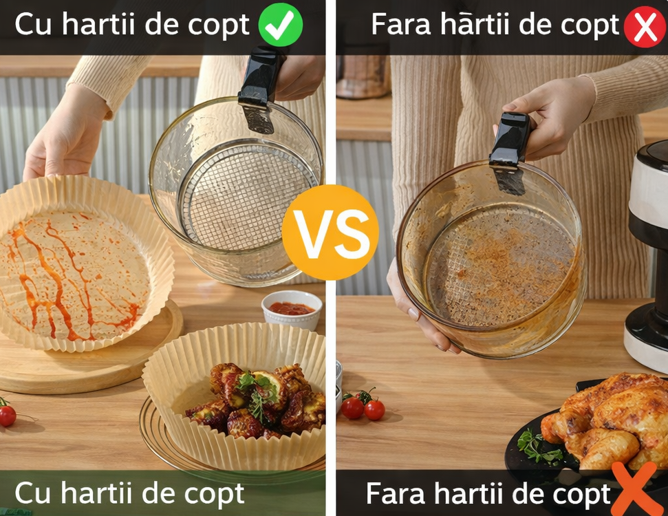 Hartii friteuza 300 BUCATI + 100 GRATIS + Retete PDF