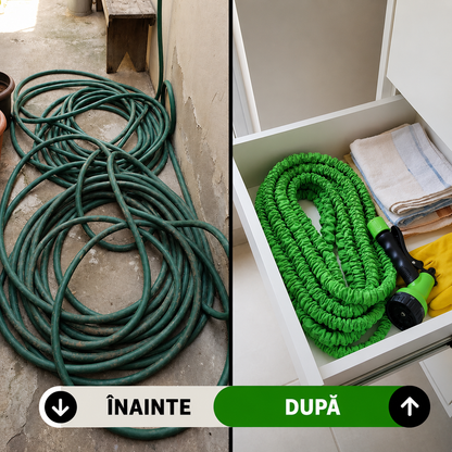 Furtun Extensibil pentru Gradina 45 METRI + GHID PDF „Cum să îți menții plantele sănătoase pe caniculă”