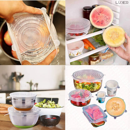 Capace din Silicon pentru Oale, Boluri și Borcane (6+6 GRATIS)